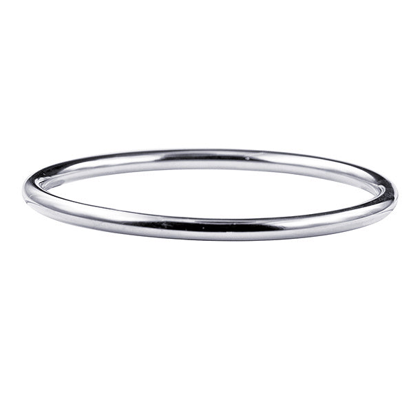 Stainless Steel Rhodium Ip Bangle 60Mm Hollow Golf Bangle