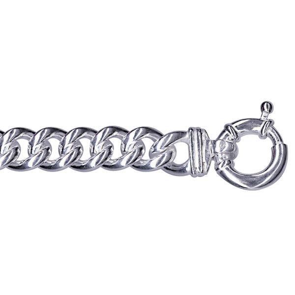 Silver Heavy Curb Bracelet