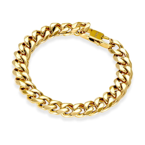 Blaze Gold Stainless Steel Men’S Curb Link Bracelet