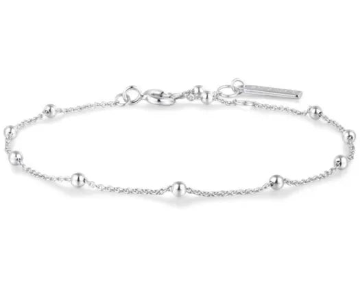 Ania Haie S/Silver Chic Sil Beaded Chain B/L 16.5+2Cm