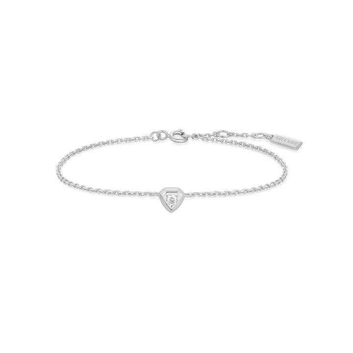 Ania Haie Silver CZ Shield Bracelet