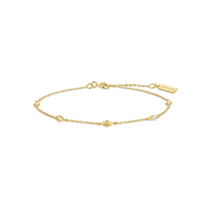 Ania Haie YG Plated Multi Rhombus CZ Bracelet