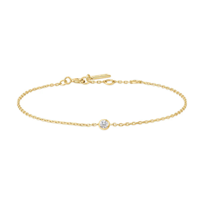 Ania Haie YG Plated Bezel Set CZ Bracelet