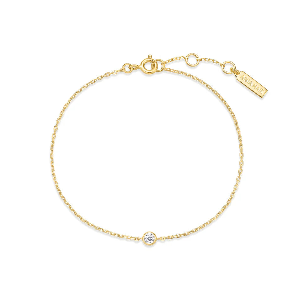 Ania Haie YG Plated Bezel Set CZ Bracelet