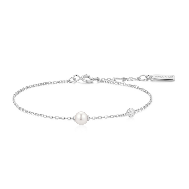 Ania Haie Silver Pearl & CZ Bracelet