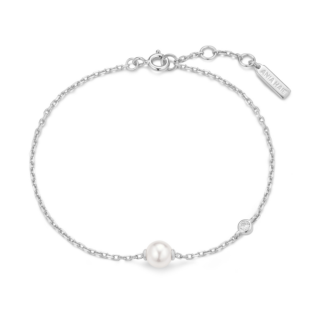 Ania Haie Silver Pearl & CZ Bracelet