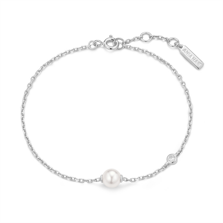 Ania Haie Silver Pearl & CZ Bracelet