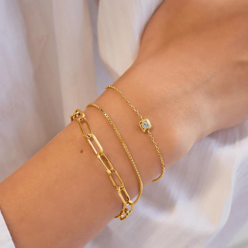 Ania Haie YG Plated Bezel CZ Bracelet