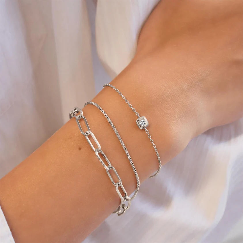 Ania Haie Silver Bezel CZ Bracelet