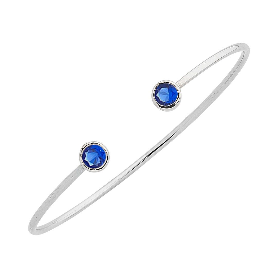 Silver Blue Nano Cuff Bangle