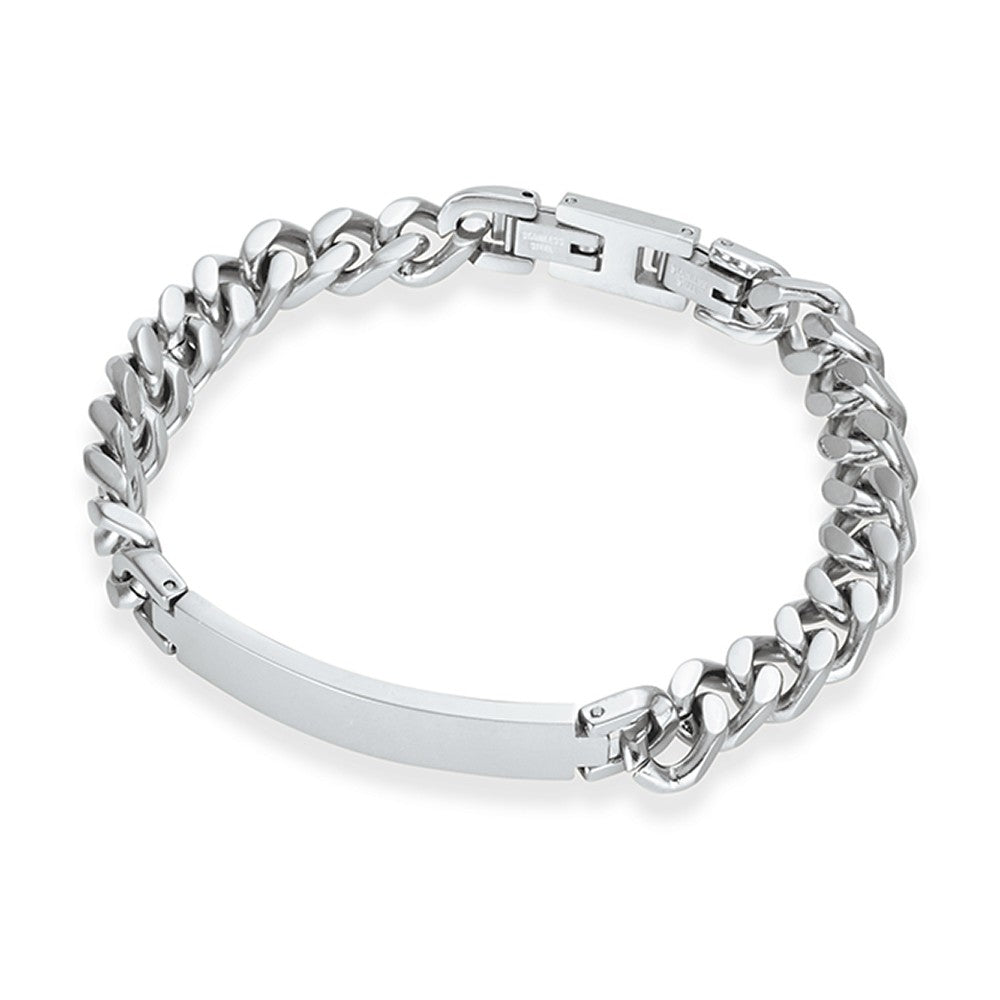 Blaze Steel Curb Link ID Bracelet