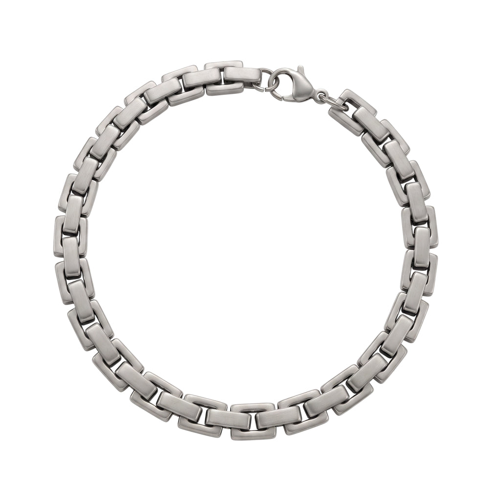 Blaze Matte Steel Heavy Chain Bracelet