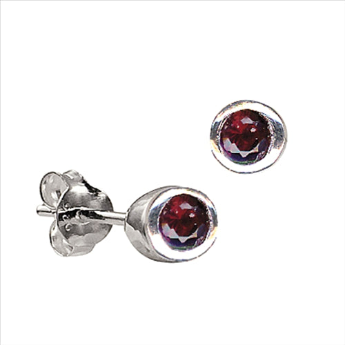 S/Slv January 4Mm Bzlset Czs Bstone Studs