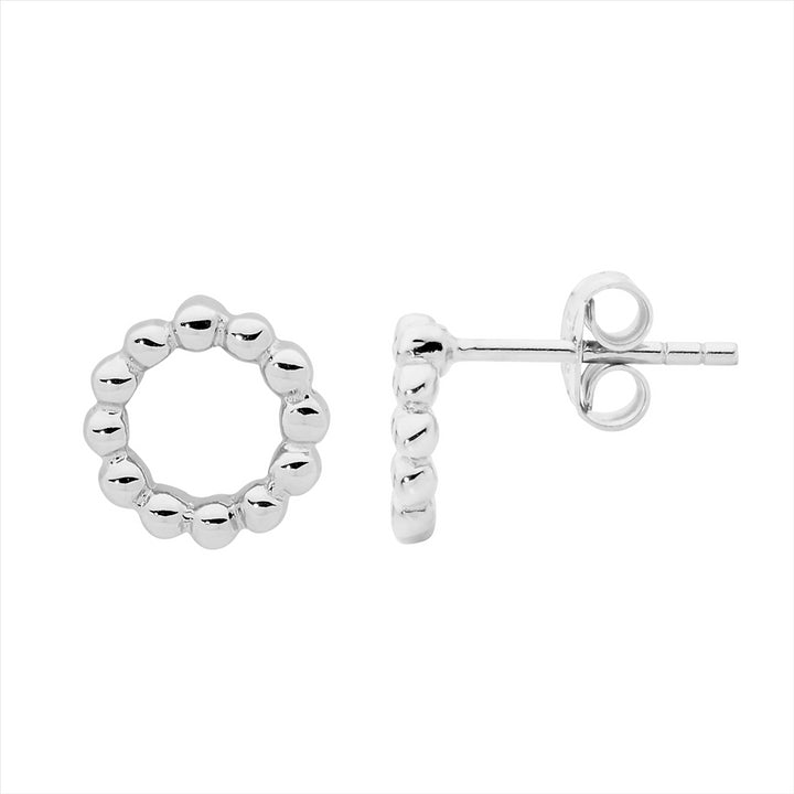 Ellani Silver Bubble Studs