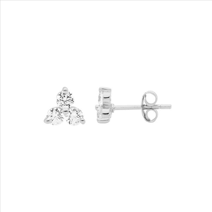 Ellani Silver CZ Studs