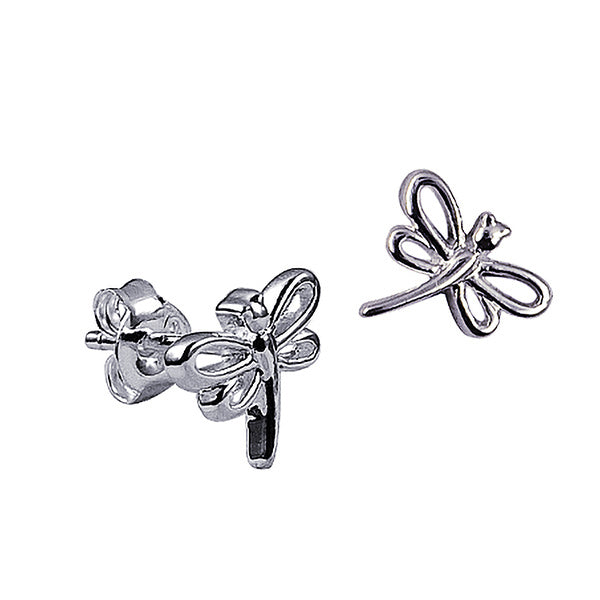 S/SILVER POLISHED DRAGONFLY STUDS