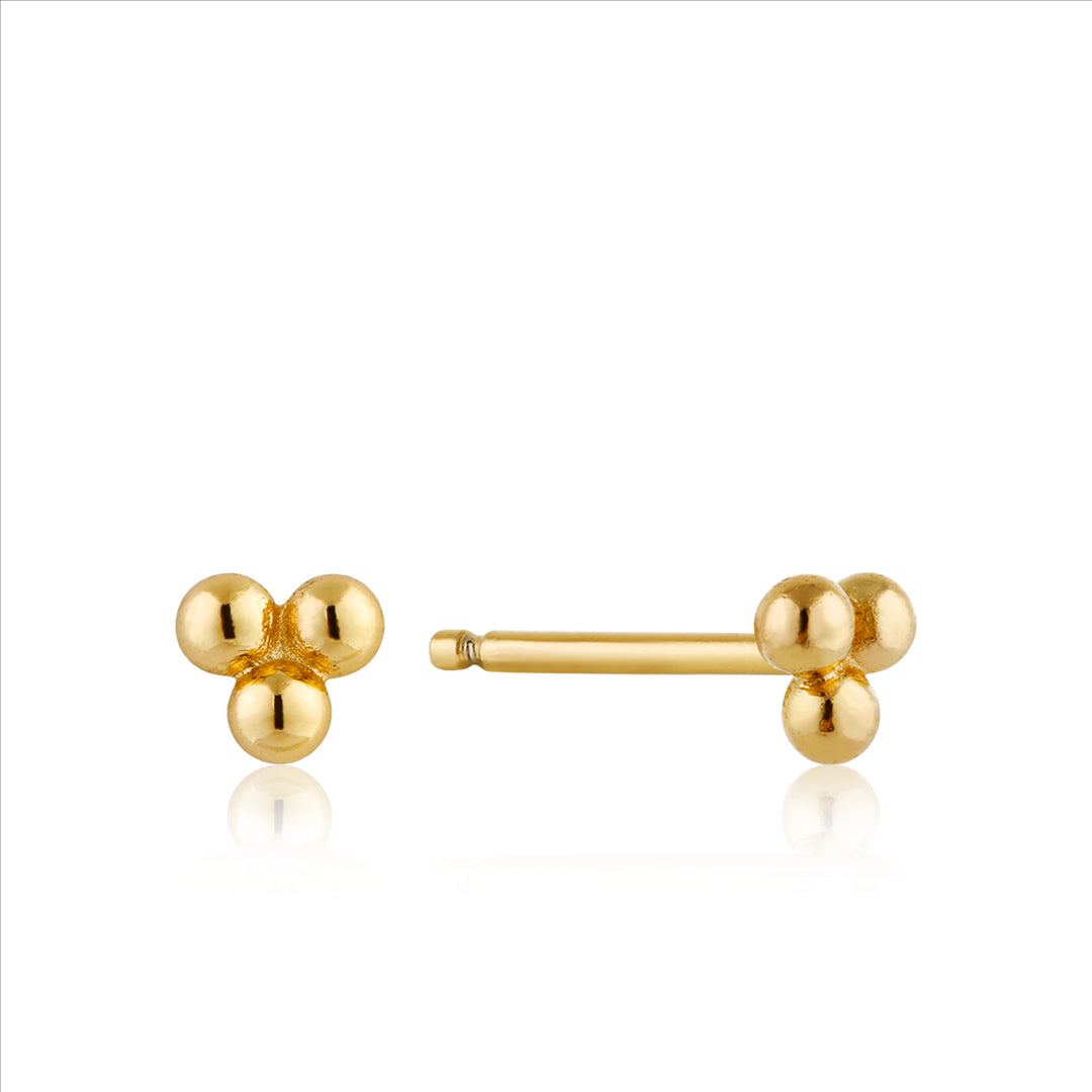 Ania Haie S/Slv Gold Plted Modern Minimalism Ball Earrings