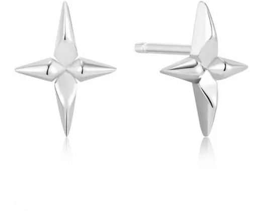Ania Haie Sterling Silver Punk Cross Studs