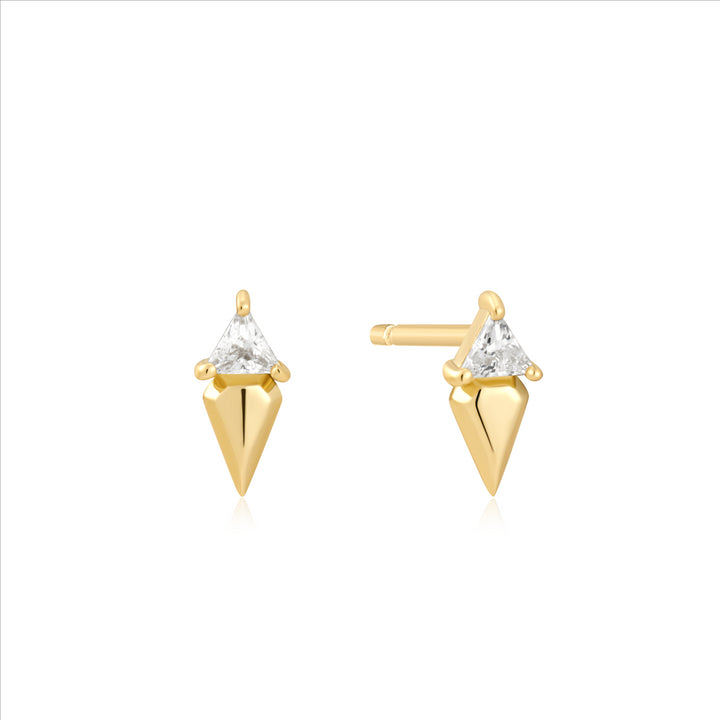 Ania Haie Yg Plated Cz Geometric Studs
