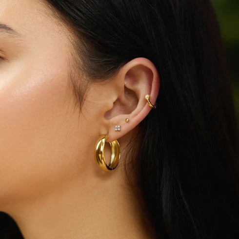 Ania Haie Gold Four-Petal Stud Earrings