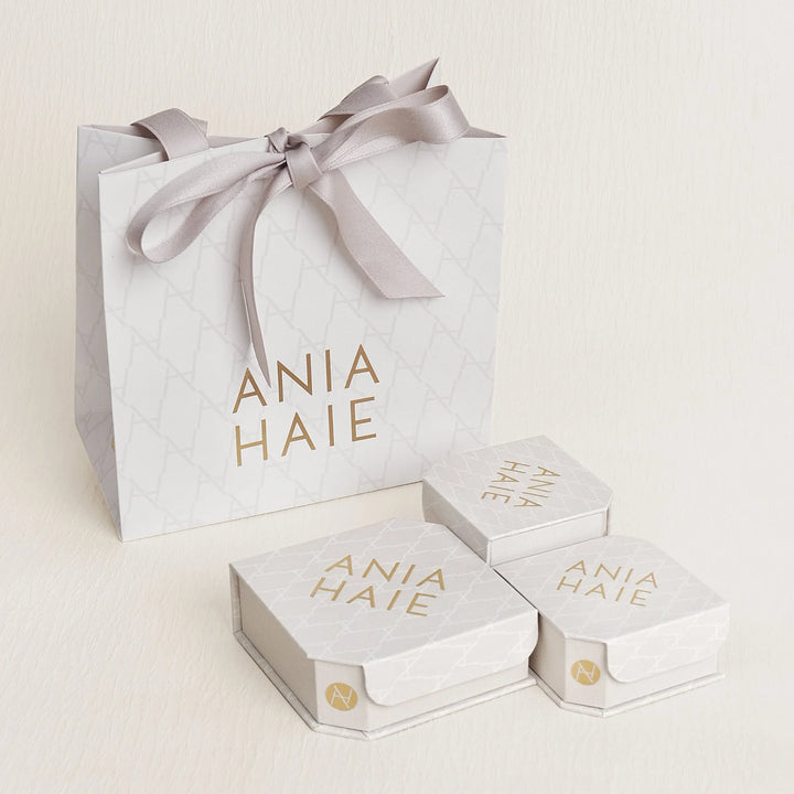 Ania Haie Silver Four-Petal Stud Earrings