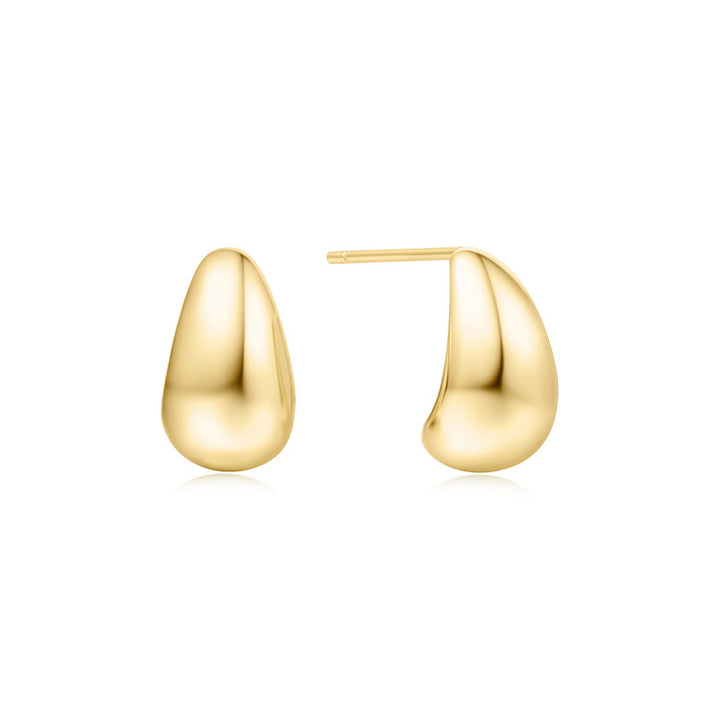 Ania Haie YG Plated Small Dome Stud Earrings