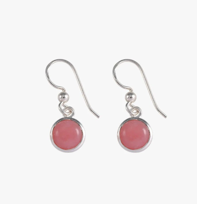 Von Treskow Round Pink Natural Pearl Shephook Earrings