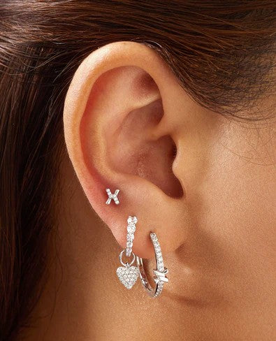 Ania Haie Silver "X" CZ Studs