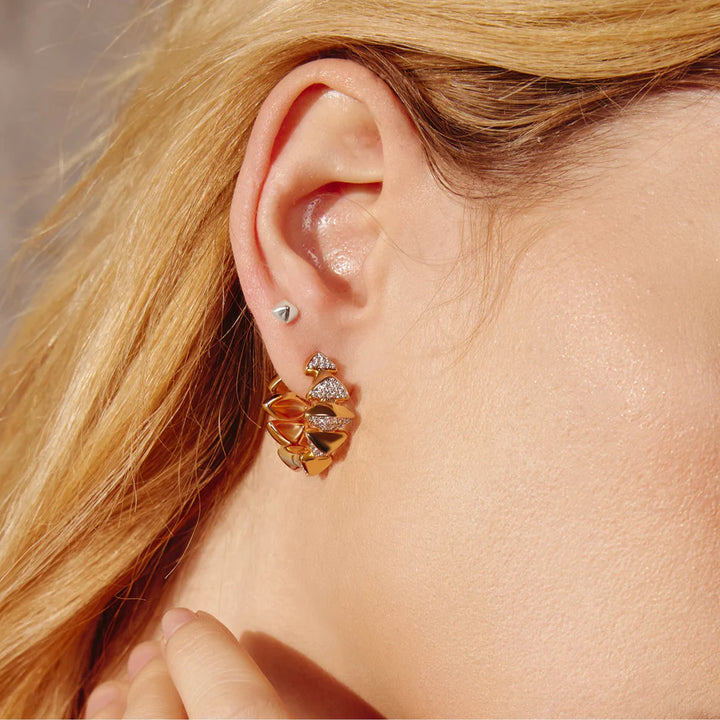 Ania Haie Silver Pyramid Studs