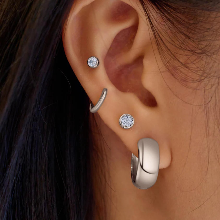 Ania Haie Silver Round Cluster CZ Studs