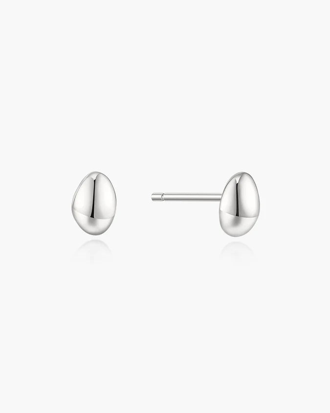 Ania Haie Silver Dome Pebble Studs
