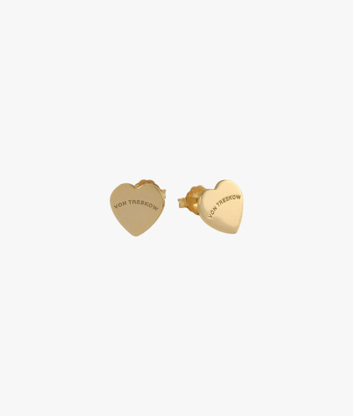 Von Treskow YG Plated Mini Heart Studs