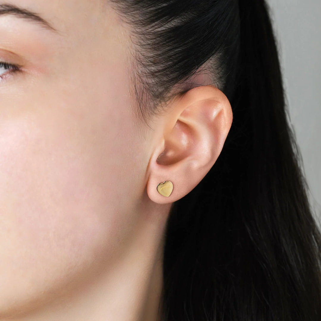 Von Treskow YG Plated Mini Heart Studs