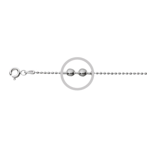 S/SLV FINE 1.5MM BATH PLUG CHAIN 55CM WITH BOLT CLASP