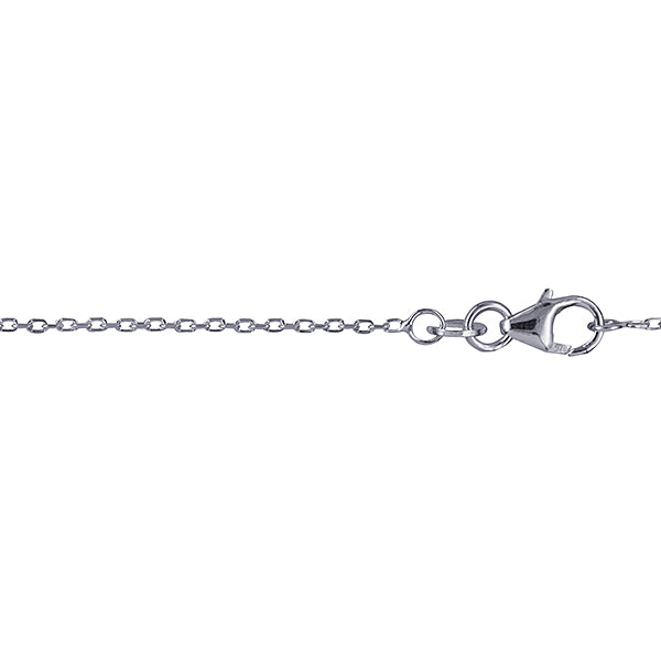Silver Dia Cut Cable Chain 45CM