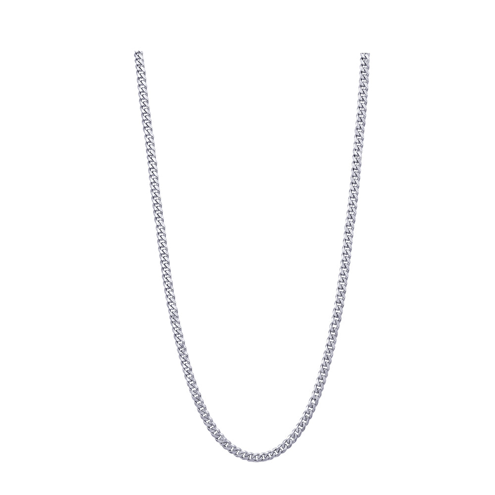 Silver Dia Cut Curb Chain 45CM