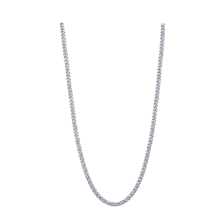 Silver Dia Cut Curb Chain 45CM