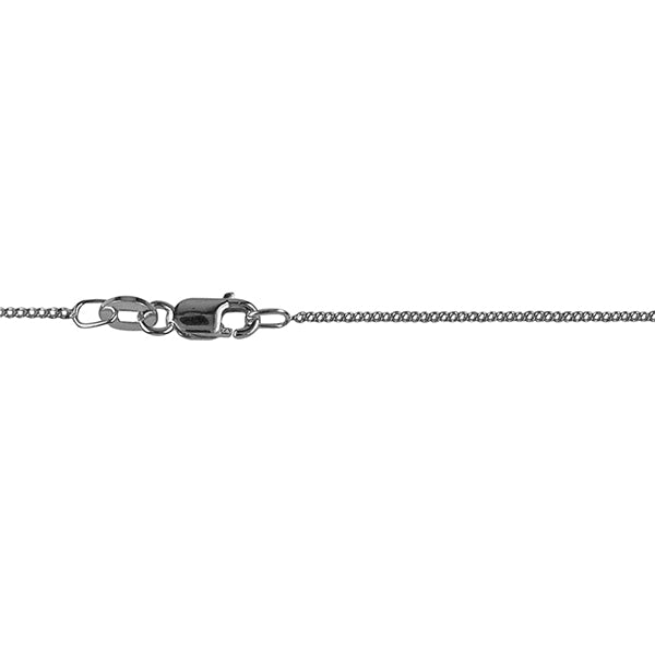 Silver Dia Cut Curb Chain 45CM