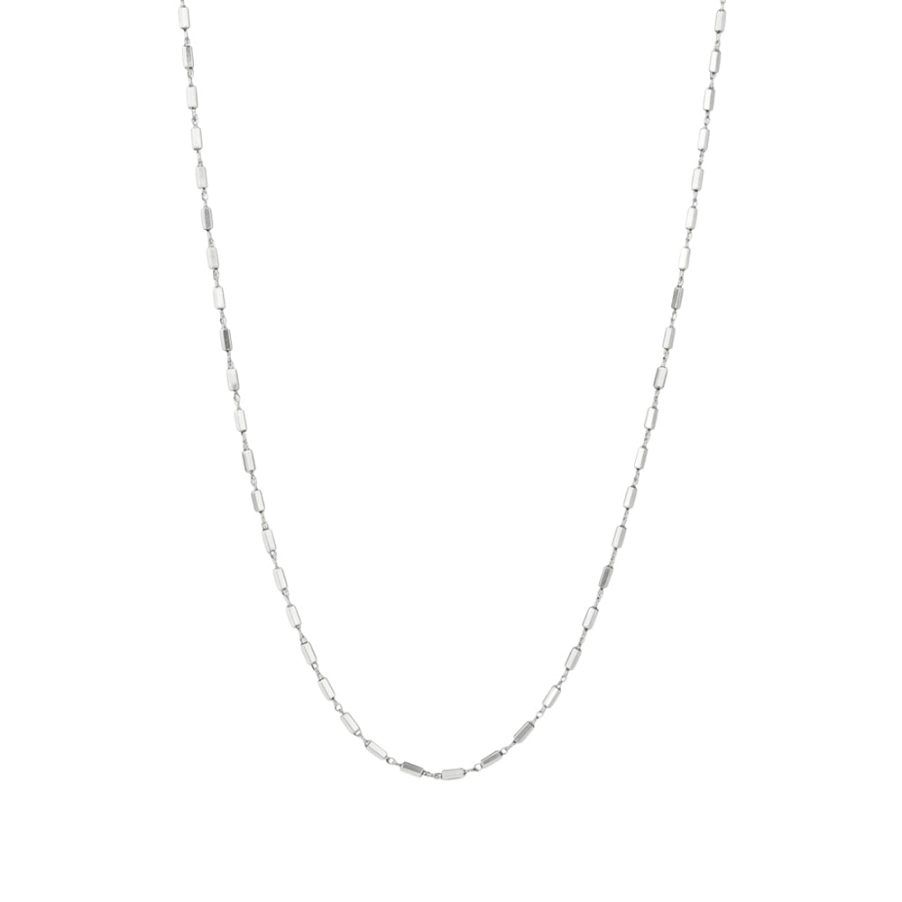 Silver Mini Tube Link Necklace