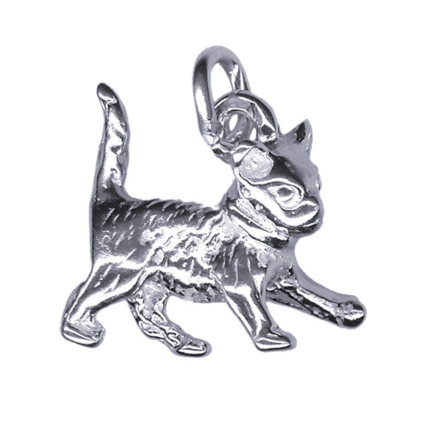 Silver Cat Charm