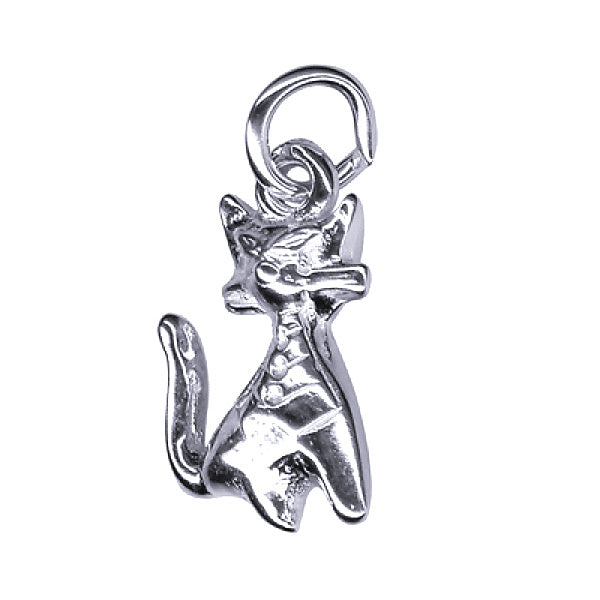 Silver Cat Charm