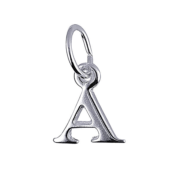 S/Silver Plain Block "A" Initial 10Mm