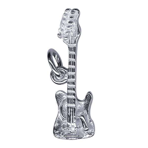 Silver Electric Guitar Charm