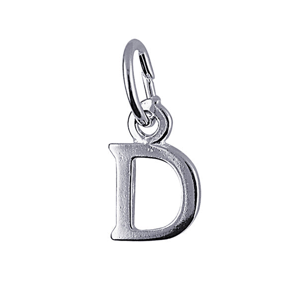 S/Slv Plain "D" Block Initial 10Mm