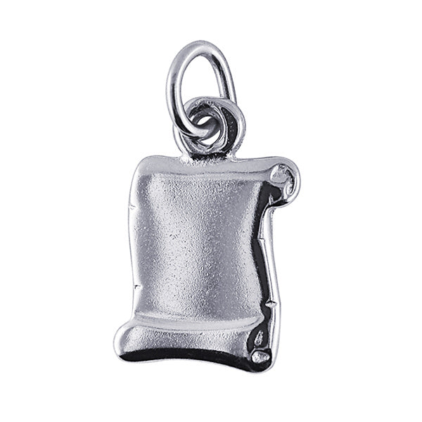 Silver Small Open Scroll Charm