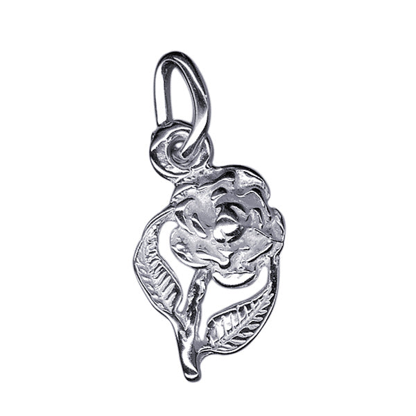 Silver Rose Charm