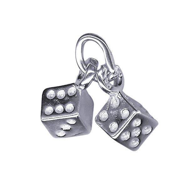 Silver Dice Charm