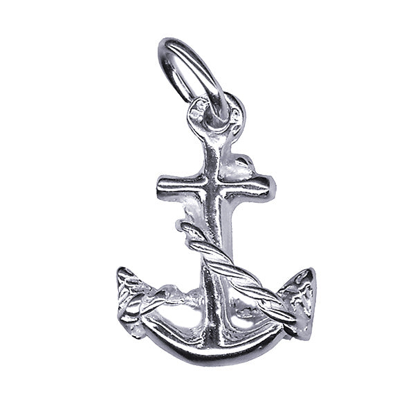 Silver Anchor & Rope Charm
