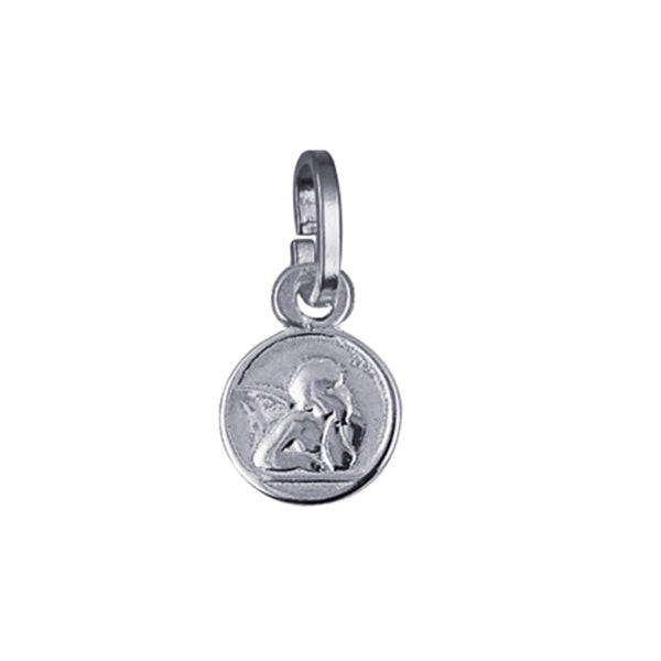 Silver Tiny Guardian Angel Charm