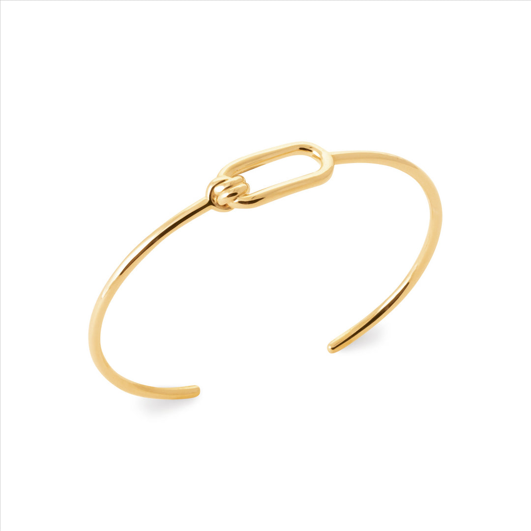 MD0006 - 18ct YG Plated Alloy Knot/ Paperclip Cuff
